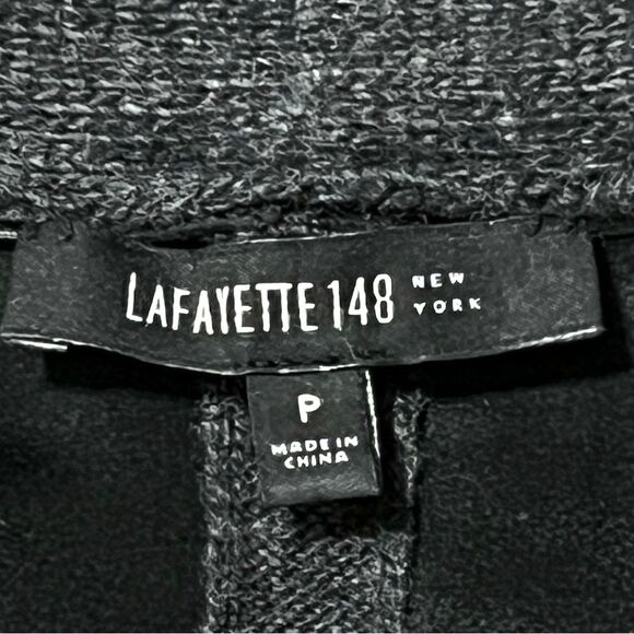 Lafayette 148 Wool Sweater Vest Cardigan S Leather Minimalist Capsule Wardrobe - Picture 9 of 10